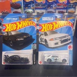 Hot Wheels GODZILLA GTR R32 & Nissan Silvia S15 - 2022 HW J Imports / Modified